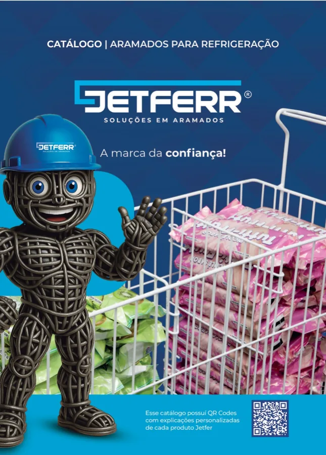 Capa do catálogo Jetferr, aramados para refrigeração
